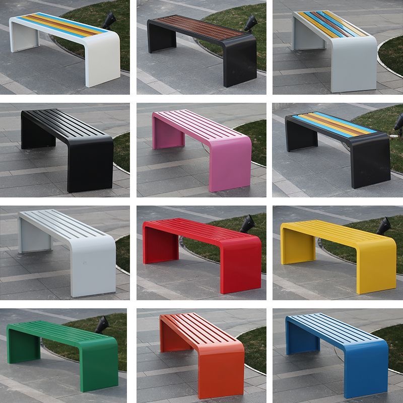 Outdoor Furniture Metal Chairs - Panca in metallo in acciaio laminato